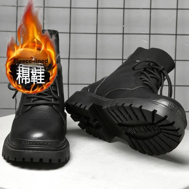King Jinmai Short Martin Boot Men's Black-2