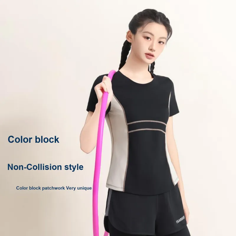 Barbie Yoga T Shirts Women's Black-4