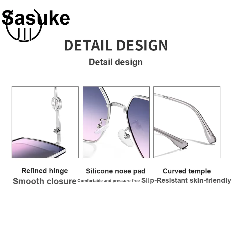 Sagawa Metal Irregular Shape Sunglasses Unisex-3
