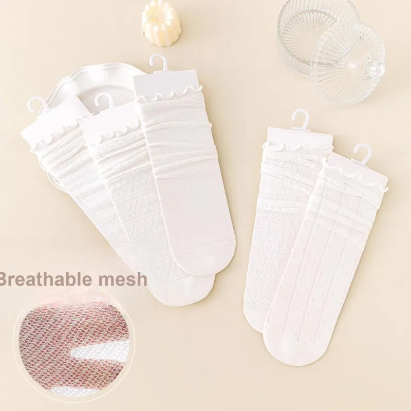 AUGUST Summer New Arrival Mid Calf Socks Women's 5 Pack-3
