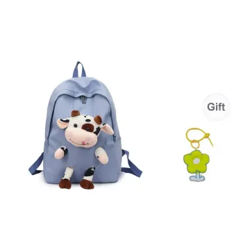 URBAN FOREST Nylon Backpack Unisex Blue/Pink/Black/White/Cow Color