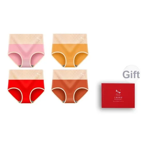 RED DRAGONFLY Хлопковые трусы женские 4 штуки набор в подарочной коробке