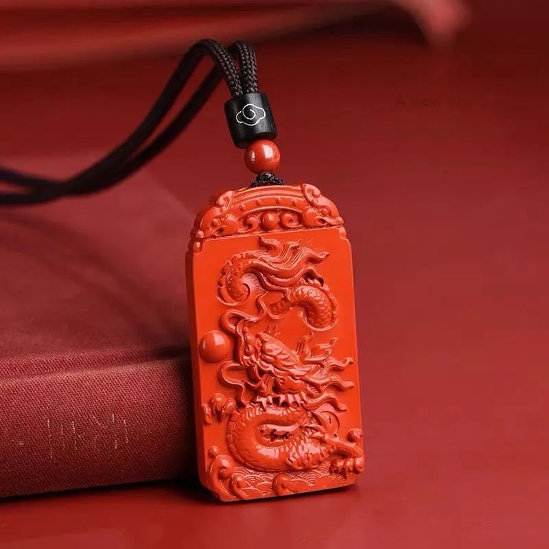 Sima Is Ethereal Reconstructed Cinnabar Pendants Unisex-2