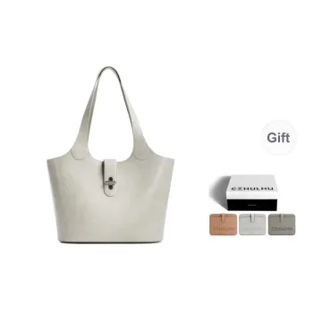 Cthulhu Cow Leather Advanced One Shoulder Handheld Tote For Strolling Large Size Women's Brown/Greige