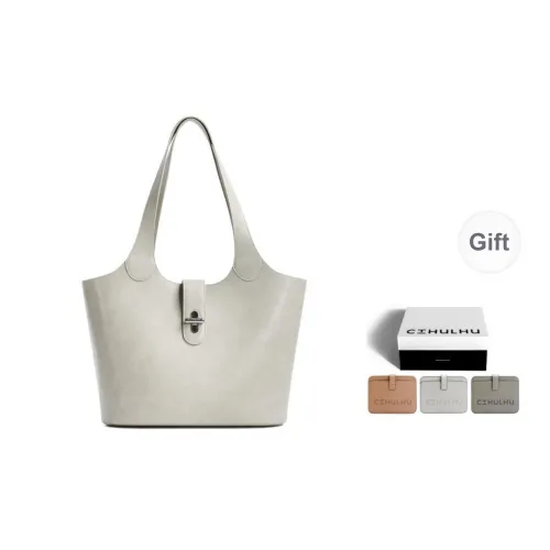 Cthulhu Cow Leather Advanced One Shoulder Handheld Tote For Strolling Large Size Women's Brown/Greige