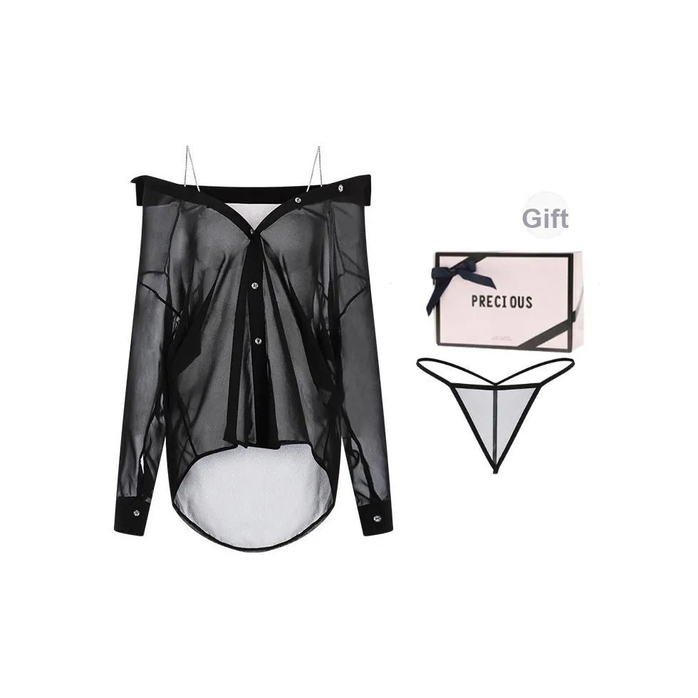 TLXT Nightgown Women's Gift Box Set Black