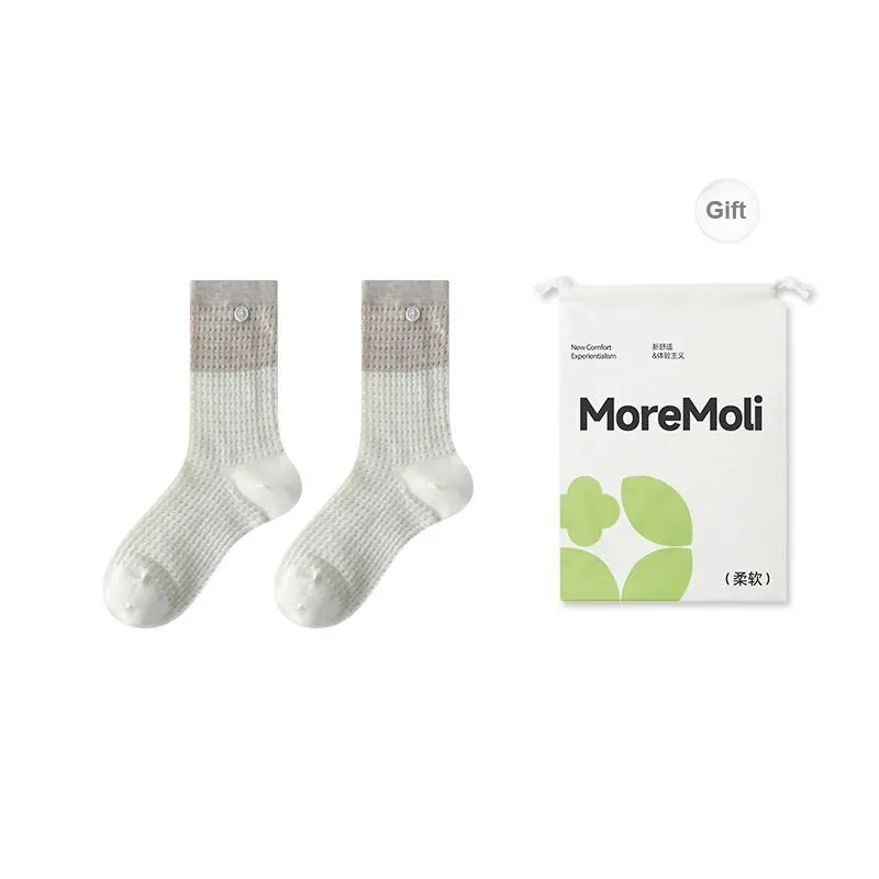 Moremoli Mid Calf Socks Women's Shopping Bag 2 Pack-0