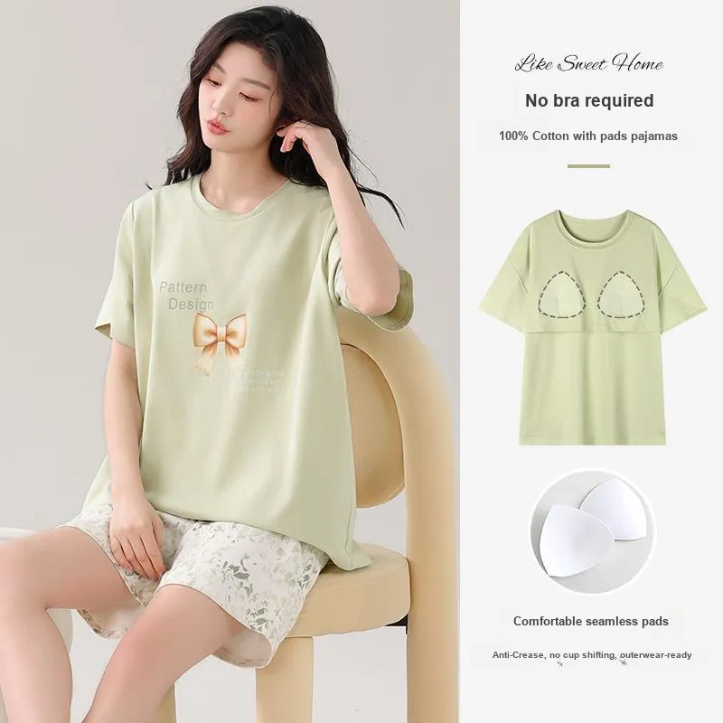 FENTENGCARE Pajama Set Women's Light Green-3