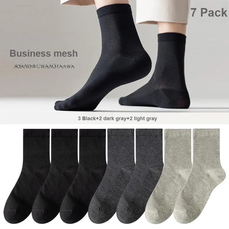 7 SEVFUN Mid Calf Socks Men's Combo Set-31