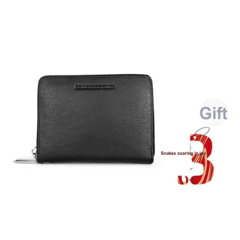 Sharkborough Cow Leather Card Holder Regular Men's Black