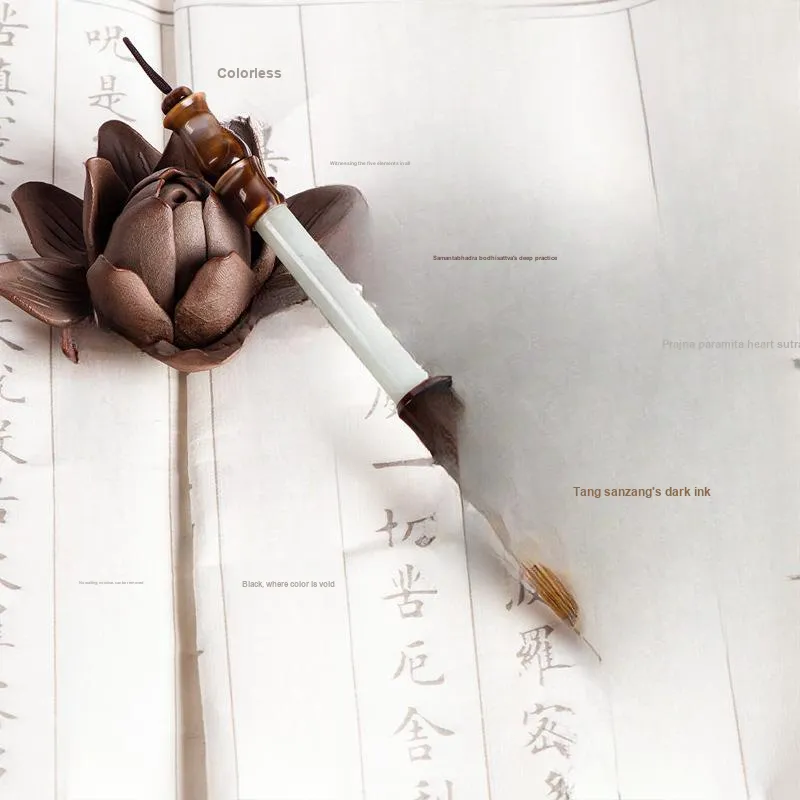 Jade Is Boundless Glutinous Jade Calligraphy Brush Unisex-2