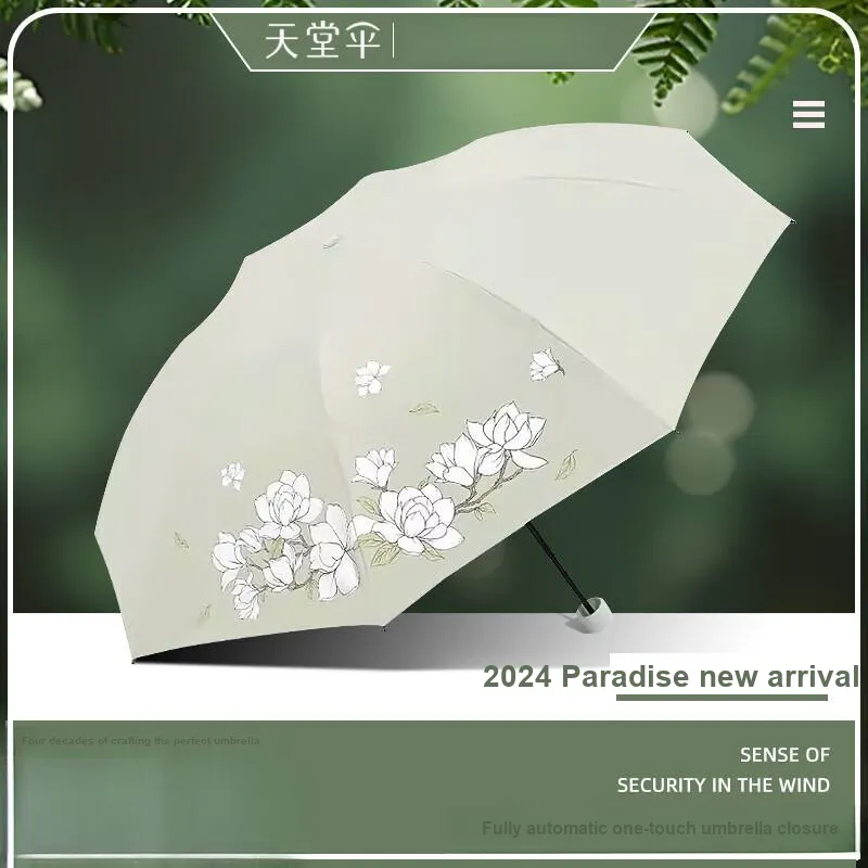 Heavenly Umbrella Ultraviolet Sun And Rain Dual Use Folding Portable Sun Umbrella Unisex 2333833E Elegant Orchid-11