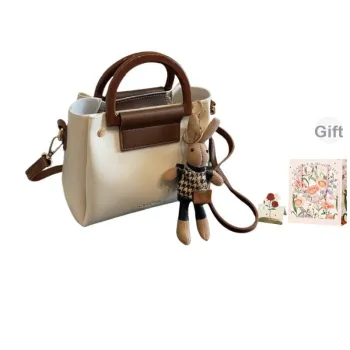 Gerlanx PU Crossbody One Shoulder Handbag Tubas Women's Ecru/Black/Khaki