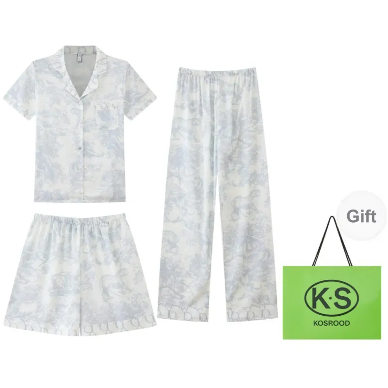 Kosrood Pajama Set Women's D House Water Rhyme-0