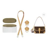(LV Baguette Bag) DuPont Paper Liner+Beeswax 1.8cm Width Adjustable Shoulder Strap 90-120cm+Oval Abrasion-Resistant Buckle