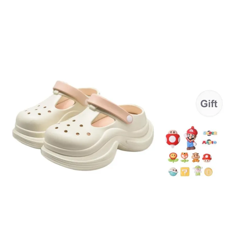 Yu Pu Clogs Summer Platform Squashy And Bouncy Feeling Slippers Slip Resistant Odor Resistant Closed Toe EVA Slippers-3