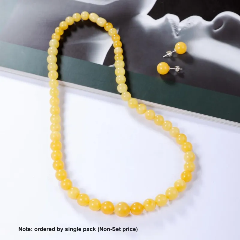 S&A Amber Beeswax Necklaces Women's-3
