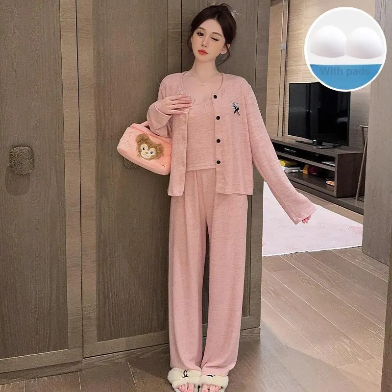 Sleeping Beauty Pajama Set Women's Peach-5