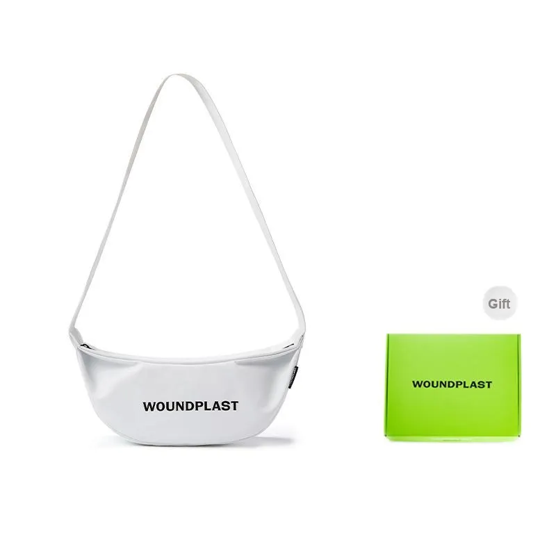 WPT PU Nylon Fabric Dumpling Bag One Shoulder Crossbody Fanny Pack Medium Size Unisex Black/White/Khaki/Green/Blue-0
