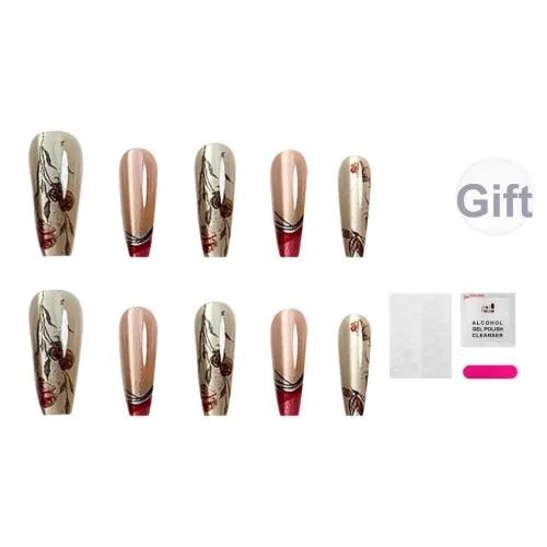 JIABITU Шип Розовый False Nail Средний LADDER Однотонный Телесный Новый китайский стиль