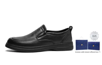 HLA Slip on Soft Sole Breathable Comfortable Casual Leather Shoes Abrasion Resistant Dad Shoes For Middle Aged Men's
