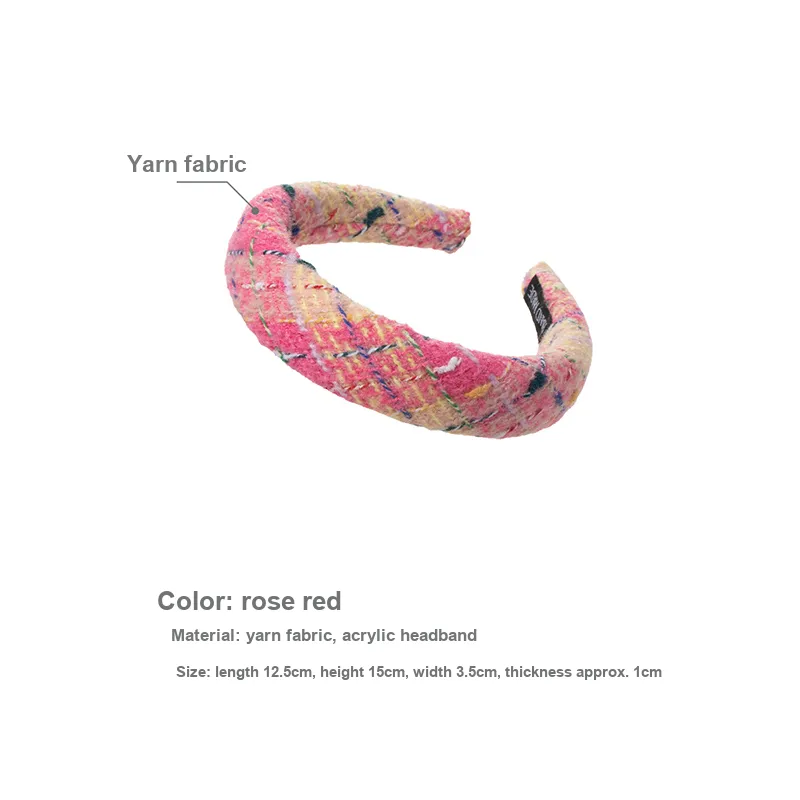 Yiru Woolen Fabric Headbands Women's-4