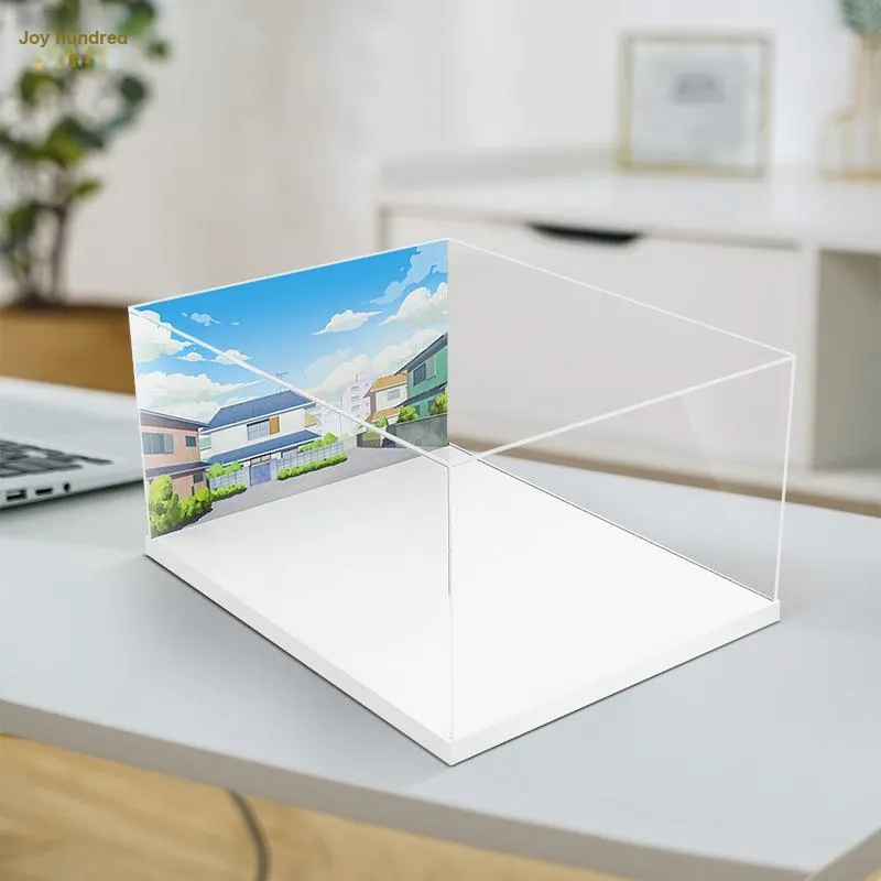 LIGHT YOUR BRICKS LeiYiBai Compatibility Keeppley Doraemon Nobita's House Display Case Model Accessories-4