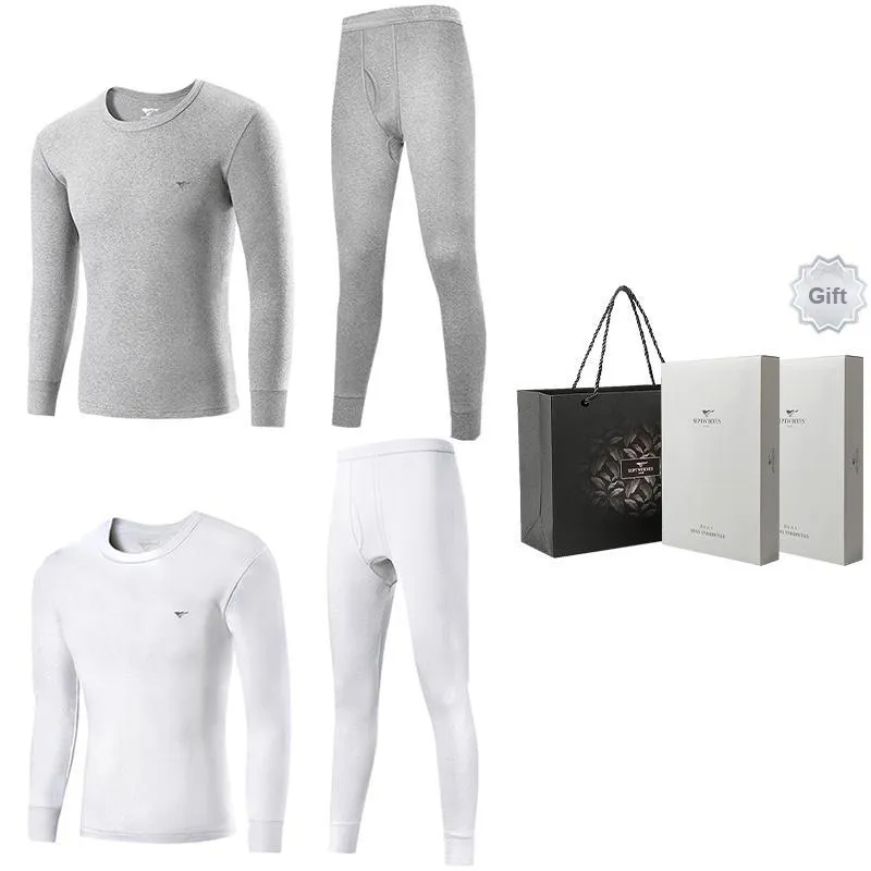 SEPTWOLVES Thermal Set Men's 2 Piece Underwear Gift Box Set-63