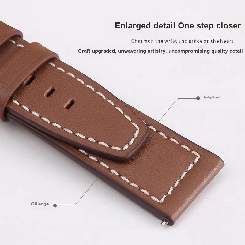FZRT Huawei Compatibility Watch Band Official Same Style Leather 22mm Strap Genuine Leather Material-2