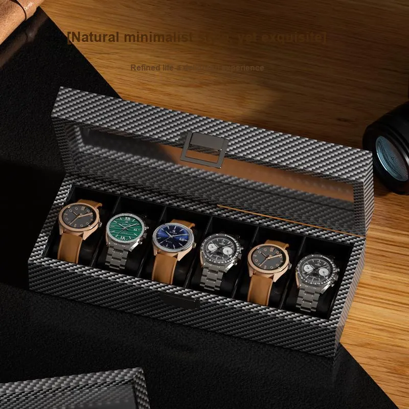 Brilliant Carbon Fiber Series Watch Case Unisex-1
