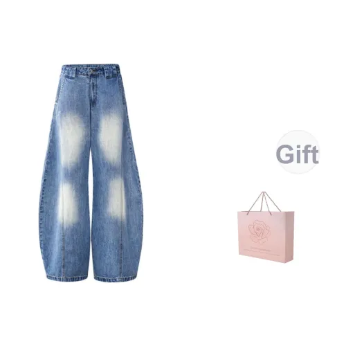 ZAZN Джинсы Женские Винтаж Синий