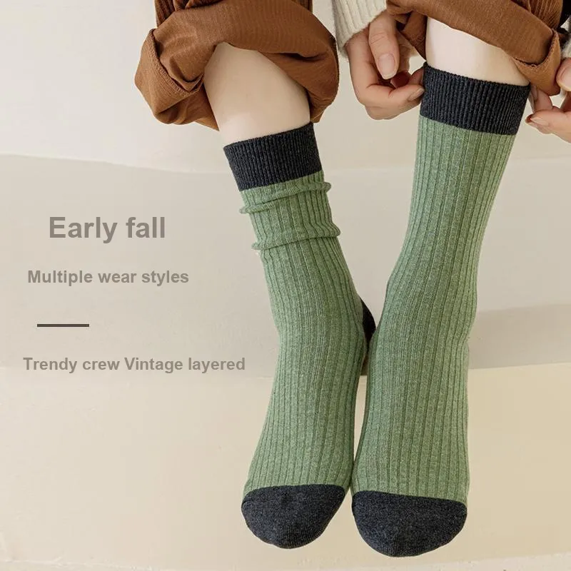 YINSHILIANGPIN Mid Calf Socks Women's 5 Pack-8
