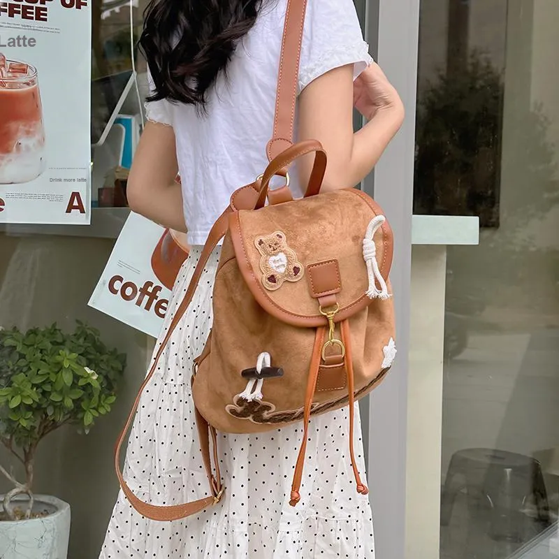 Morellybear Backpacks Brown-7
