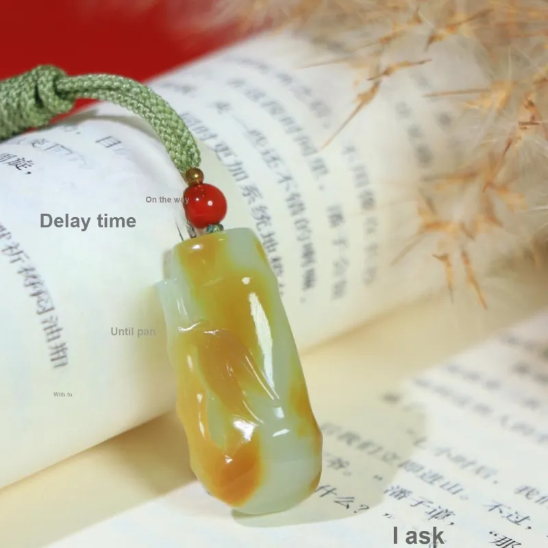 Jade Charm Yao Hetian Jade Necklaces White Jade/Pale Greenish White Jade Unisex-3