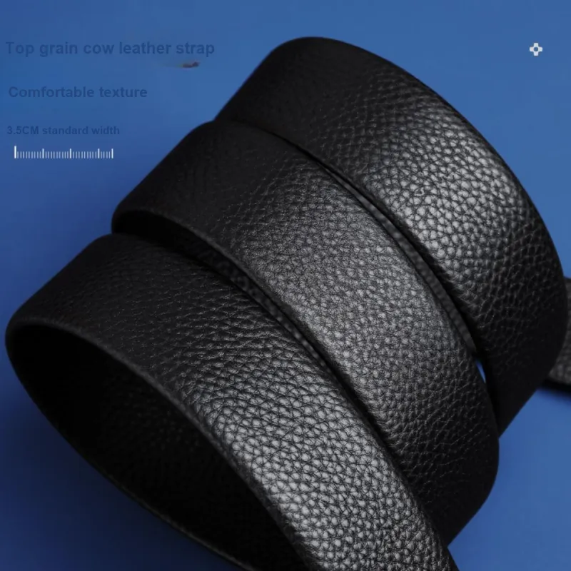 Red Bean Cow Leather Leather Belts Men's 3.5cm-6