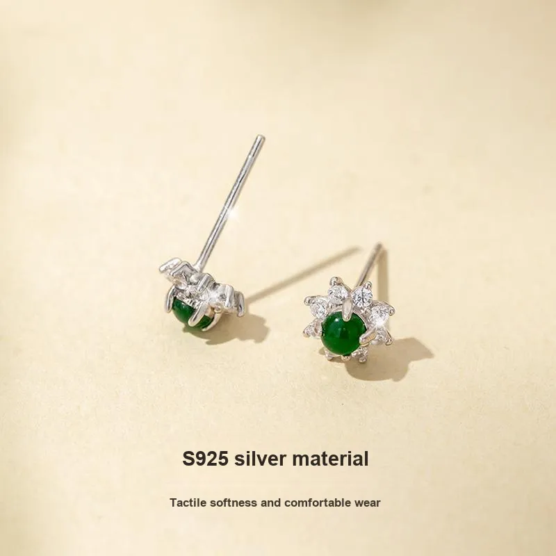 QLADY Ice Type Stud Earrings Women's-2