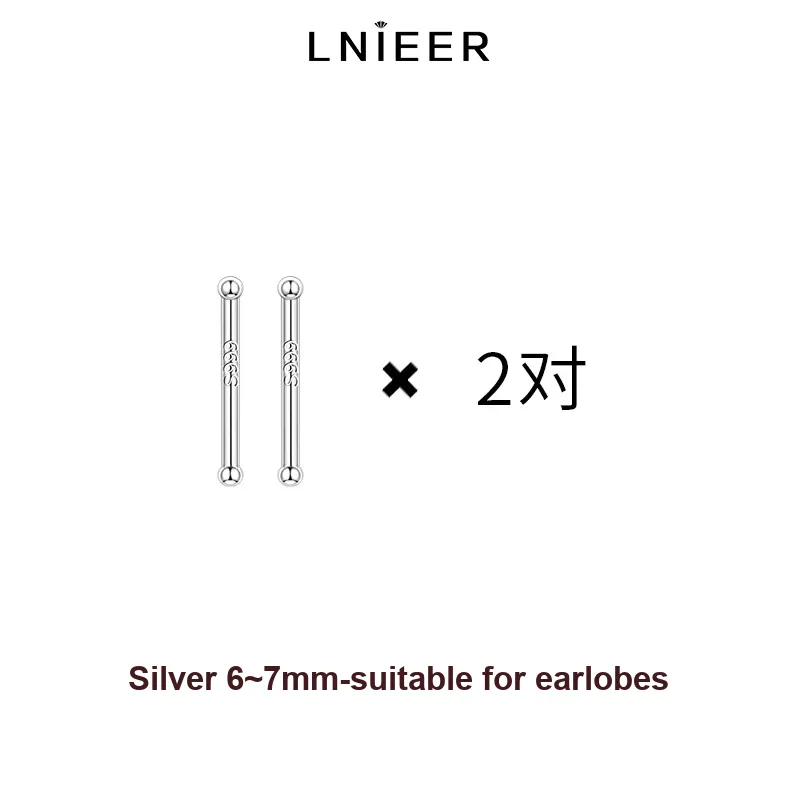 LNIEER 999 Fine Silver Stud Earrings Women's-33