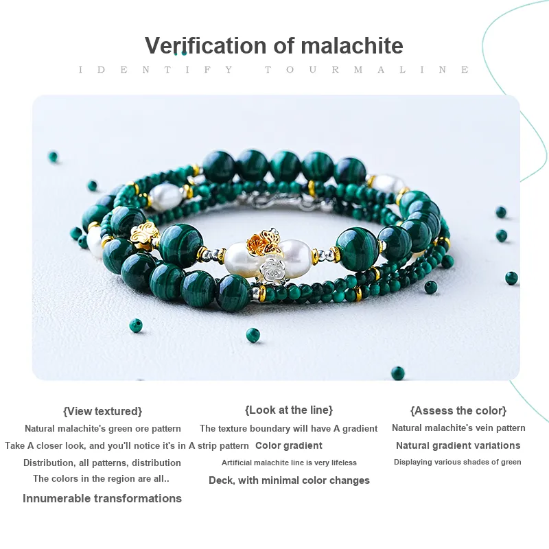 Amy's Garden Malachite Necklaces Women's-5