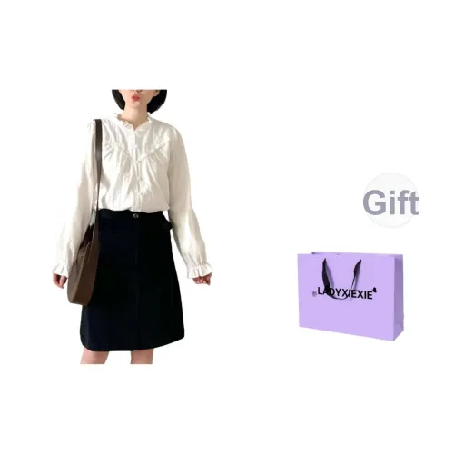 LADYXIEXIE Белые Женские Рубашки