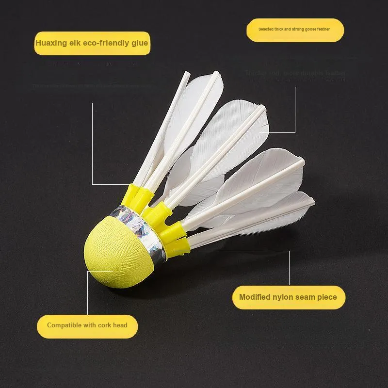 Erke Wireless Imagination Goose Feather Shuttlecock 3 Pack Goose Feather Shuttlecocks-1