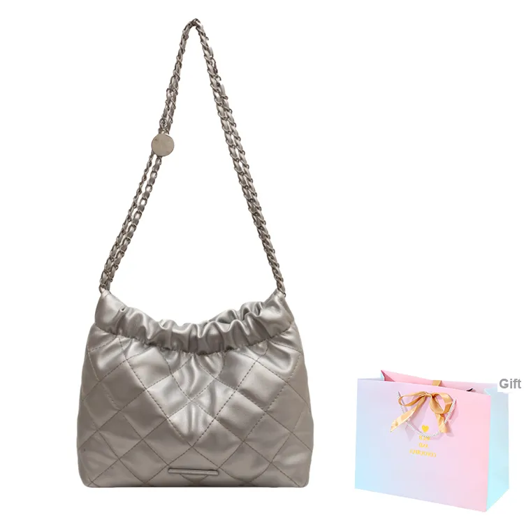 SUPERCUTE PU Tote Bag Shopping Bag Crossbody Bag Shoulder Bag Women's Silver/White/Black/Pink-0