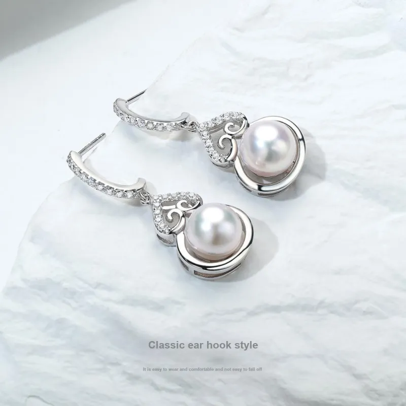 ME LUXE Pearl Hoop Earrings, Blessing Wealth Women's-3