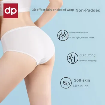 DIPUAI Disposable Underwear Women's Gift Box Set Of 4 White