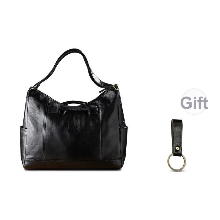 Simple Nature Сумка через плечо из натуральной коровьей кожи унисекс черного цвета