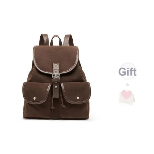 HARSON Рюкзак из синтетической кожи стандартный женский кофейный