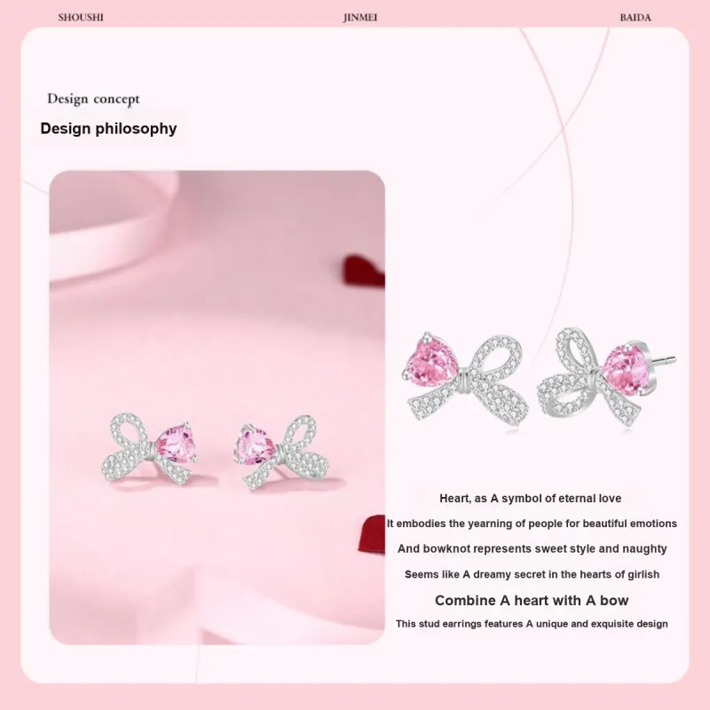 LAOMIAO S925 Silver Stud Earrings Women's-2