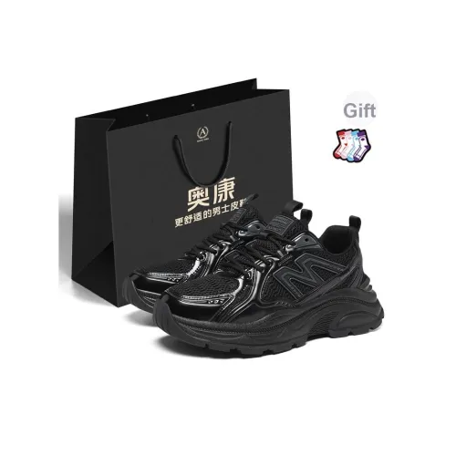 AOKANG Амортизаторы Shock Slip-resistant Abrasion-resistant Низкий топ Толстая подошва Кроссовки Мужская Сумка для покупок