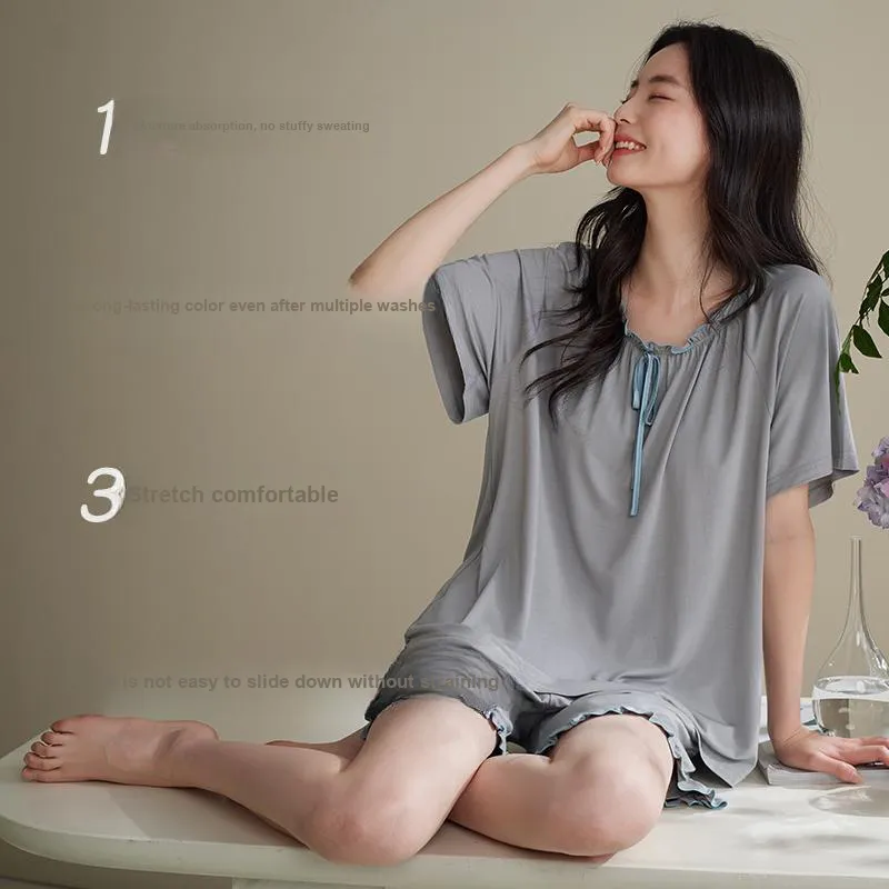 Xuan Liang Pajama Set Women's Mist Gray-2