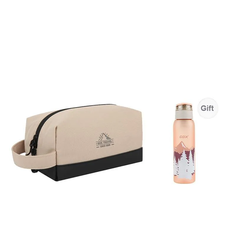 GOX Canvas Sports Single Layer Canvas Bag Toiletry Bag Unisex Ecru Khaki Gray Orange-30
