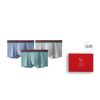 RED DRAGONFLY Cotton Panties Men's 3 Pack Gift Box Set